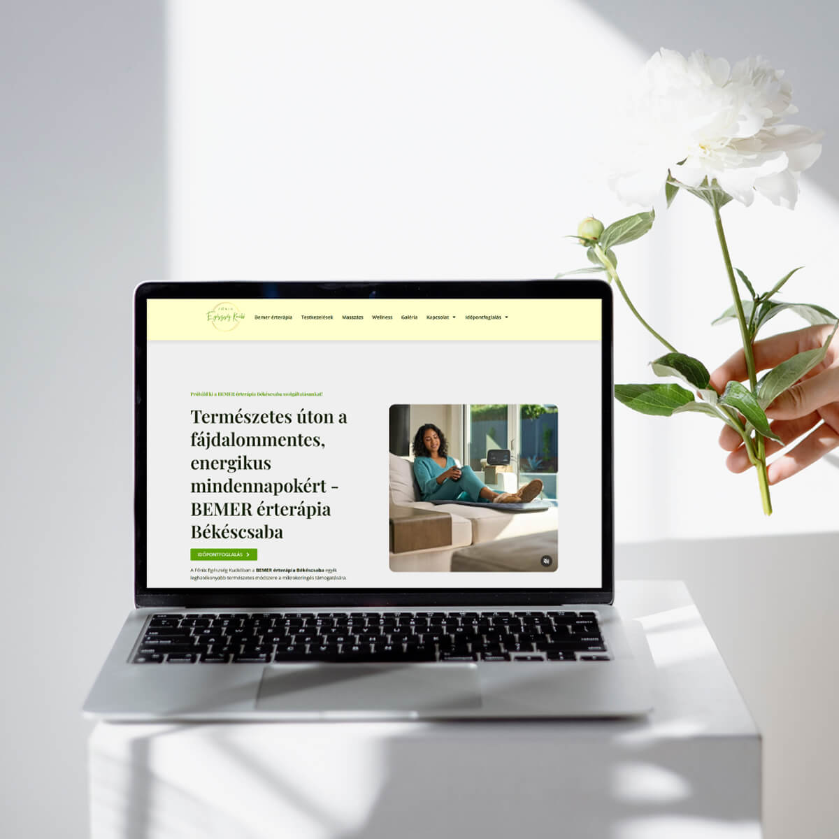 A Főnix Egészség Kuckó egy letisztult, funkcionális weboldala, amit a Nuvira Design készített el. A dizájn célja az egészségközpont szolgáltatásainak könnyen áttekinthető és hívogató bemutatása volt.