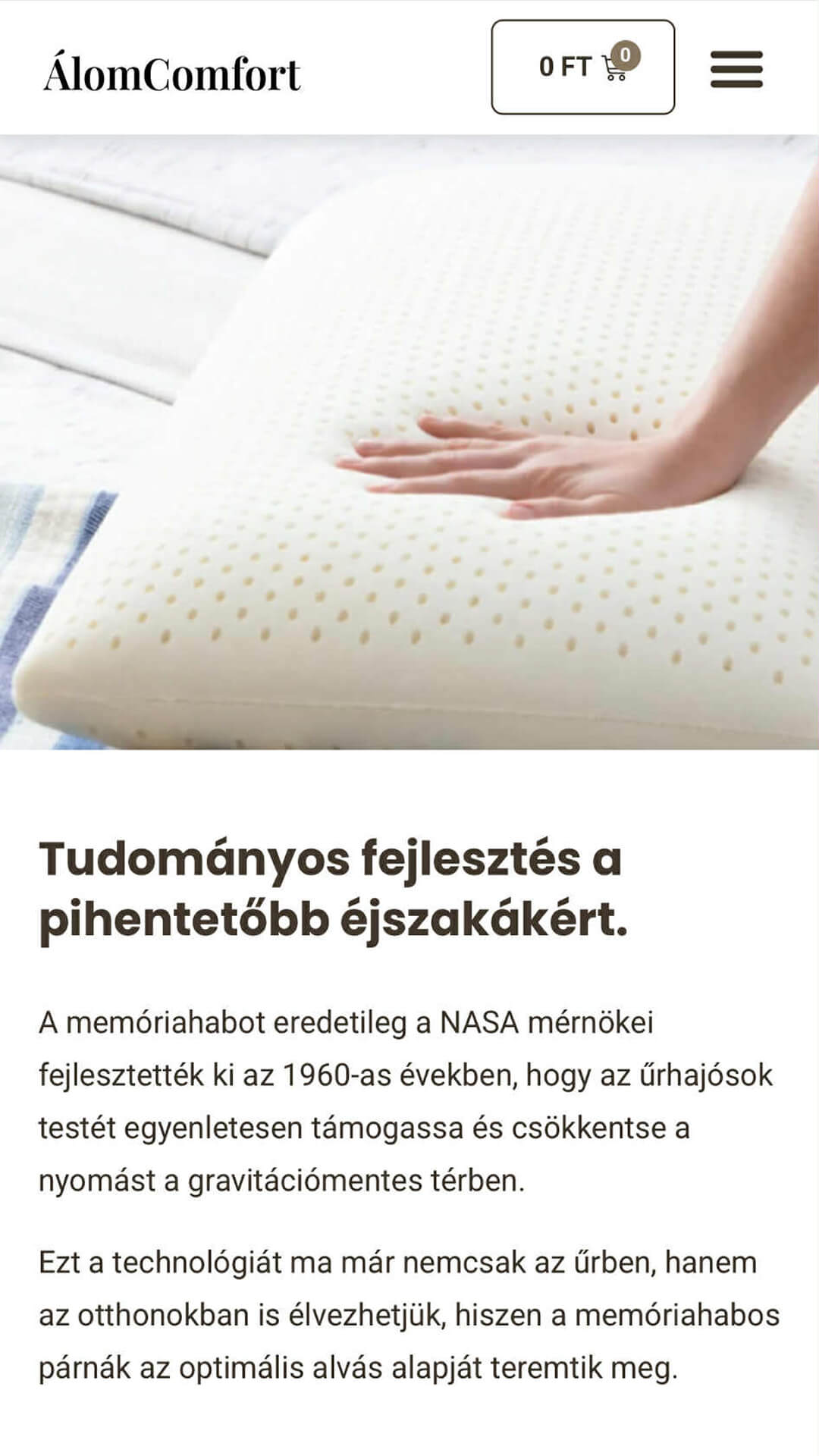 ÁlomComfort weboldal fotó